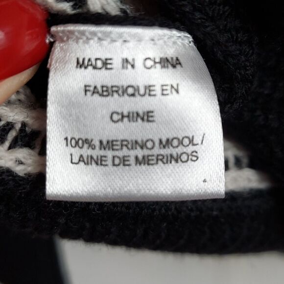 Haute Hippie Black Cream Fringe Merino Sweater XS - Picture 5 of 5